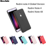 For Xiaomi Redmi Note 4 Note 4X Pro Back Cover Matte Soft Silicon case Xiaomi Redmi Note 4 Globel Versions