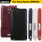 For Sony Xperia ZR zr M36h m36h cases covers IMUCA Vertical PU leather Cases for Sony Xperia ZR zr m36h C5502 C5503 bags cases