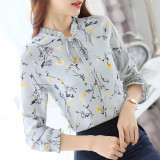 2016 Spring New fashion Korean Slim Solid Color  blouses  Long-sleeved  Women Plus size elegant shirt Tops 288J 20