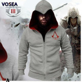 2016 Spring New Fashion Autumn Winter Assassins Creed Hoodie Sweatshirt Chadal Hombre Cosplay Costumes Cool Zipper Hoodies Men