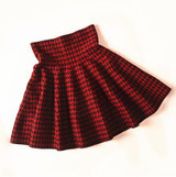 2016 Spring Autumn High Waist Knitted Skirts Women Pleated mini Skirt Casual Elastic Flared Skirt Female midi Short Skirt Woman