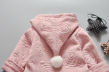 2016 spring autumn days baby jacket girl princess clothing cotton hooded jacket baby cardigan jacket children 1-3T free shipping
