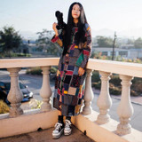 2016 Spring Autumn Coats Women Long Sleeve Dress Ethnic Clothes Mori Girl Trench Coat Plaid Overcoat Vintage Windbreaker Abrigos