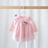 2016 spring autumn brand children's wear dress for girls gauze lace dress baby sweet princess dress for girls baby clothes