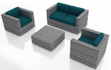 2016 Sofa Furniture 4 Piece Weathered Stone Wicker Patio Sofa Set