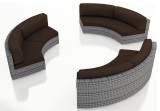 2016 Sofa Furniture 3 Piece Round Wicker Patio Sectional Sofa Set