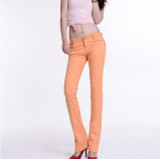 2016 Slim Women Jeans Casual Mid Waist Elastic Candy 10Color Denim Flare Pants Trousers Woman Bell Bottom Trouser