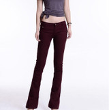 2016 Slim Women Jeans Casual Mid Waist Elastic Candy 10Color Denim Flare Pants Trousers Woman Bell Bottom Trouser