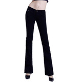 2016 Slim Women Jeans Casual Mid Waist Elastic Candy 10Color Denim Flare Pants Trousers Woman Bell Bottom Trouser