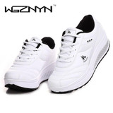 2016 Slimming shoes women new fashion leather casual shoes women Fitness Lady Swing Shoes Summer Factory Whose Top quality Shoes