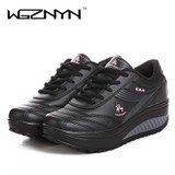 2016 Slimming shoes women new fashion leather casual shoes women Fitness Lady Swing Shoes Summer Factory Whose Top quality Shoes