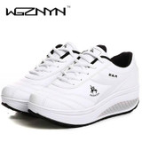 2016 Slimming shoes women new fashion leather casual shoes women Fitness Lady Swing Shoes Summer Factory Whose Top quality Shoes