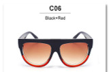 2016 Shadow Brand Designer Fashion Celebrity Women Sunglasses Sun Glasses Flat Top Shield Lady Female Superstar Oversize Shades