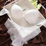 2016 Sexy Women Lace Bra Set Cotton Embroidery Underwear Push Up Bra and Briefs