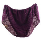 2016 Sexy Large Sizes Women's Lace Panties  Soft Briefs High Waist Buttock Underwear Plus Size Underwear