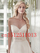 2016 Sexy Beading Wedding Dress Vestido Plus Size Wedding Gown Bridal Dresses vestido de noiva voile mariage lace up