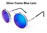 2016 Retro Steampunk Round Sunglasses Women Brand Designer Vintage Metal Sun Glass Men Oculos De Sol Feminino R009