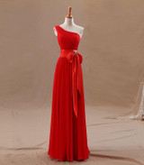 2016 Red Bridesmaids Dresses Uk Tight Pleats Elegant Bow Knot Chiffon Long Designer Plus size Bridesmaid Party Dresses
