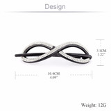 2016 New Hair Stick Crystals Hair Jewelry Ponytail Clips for Women Simple 8 Shape Hairpins Girls Hair Clamp Black/Brown HC300