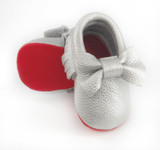 2016 New Genuine Leather First Walkers Soft red sole Baby shoes Toddler Baby moccasins Infant Fringe Bow Shoes