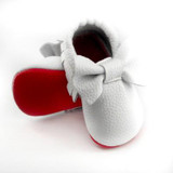 2016 New Genuine Leather First Walkers Soft red sole Baby shoes Toddler Baby moccasins Infant Fringe Bow Shoes