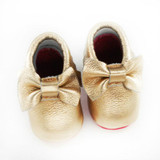 2016 New Genuine Leather First Walkers Soft red sole Baby shoes Toddler Baby moccasins Infant Fringe Bow Shoes