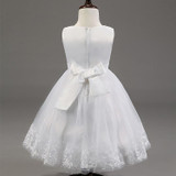 2016 New Flower Girl Dresses White/Ivory Real Party First Communion Dress for Little Girls Lace Appliques Kids Dress for Wedding