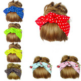 2016 New Fashion Women's Bow Knotted Turban Dot Headband Hair band Bow Head Wrap Girl Headband