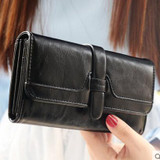 2016 new fashion women wallets three fold long design wallet clutch hasp soft High Quality wallet for women freeshipping