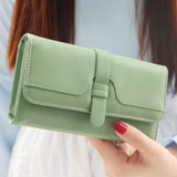 2016 new fashion women wallets three fold long design wallet clutch hasp soft High Quality wallet for women freeshipping
