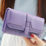2016 new fashion women wallets three fold long design wallet clutch hasp soft High Quality wallet for women freeshipping