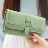 2016 new fashion women wallets three fold long design wallet clutch hasp soft High Quality wallet for women freeshipping