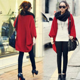 2016 New Fashion Women Sweater Casual Loose Shawl Batwing Sleeves cardigan Lady Knit Sweater Coat Woolen Women Cardigans Jacket