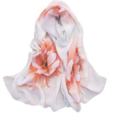2016 New Fashion Women Soft Thin Chiffon Silk Scarf Floral Flower printed Scarves Wrap Shawl Foulard female bufanda mujer #YL10