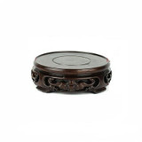 Rosewood circular logs base stone jade ornaments bonsai teapot base