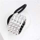 2016 New Fashion Punk Jewelry Hairwear Hair Rope Ponytail Holder Hairbands Cycles Hair Accessories women Elastic Hair bands