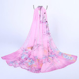 2016 New Fashion Printing Silk Scarf Long Women Chiffon Gauze Kerchief Sun Protection Shawl