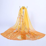 2016 New Fashion Printing Silk Scarf Long Women Chiffon Gauze Kerchief Sun Protection Shawl