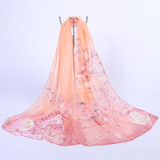 2016 New Fashion Printing Silk Scarf Long Women Chiffon Gauze Kerchief Sun Protection Shawl