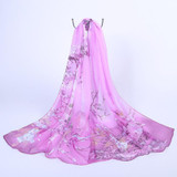 2016 New Fashion Printing Silk Scarf Long Women Chiffon Gauze Kerchief Sun Protection Shawl