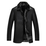 2016 New Fashion man fall and winter leather coat thick fur coat men's men's leather jackets wholesale