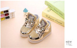 2016 New fashion LED lighting children Sport shoes Rhinestone KT Cats girls sneakers Cartoon baby kids boots size 21~30