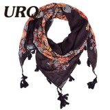 2016 New Fashion Ladies Big Square Scarf Printed Women Brand Wraps Winter ladies Scarves cotton india floural headband V10A10545