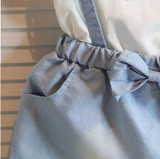2016 New Fashion Kids Girls Dress Cute Princess Girl Baby Sleeveless Denim Tulle Bowknot Dress