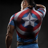 Captain America 3D T Shirt Men Fitness Compression Shirts Tops Male Print Superhero Superman punisher Crossfit Anime T-Shirts