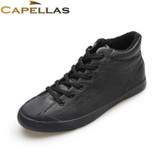 CAPELLAS New Arrival Men Winter Boots Warm Plush Fur Boots for Men Fashion Brand Mens Leather Boots Winter Botas Men`s Shoes
