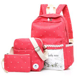 Canvas windmill Printing Backpack Set School Bags For Teenage Girls High Quality Women Lace Rucksack Travel bag Fashion Mochila
