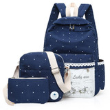 Canvas windmill Printing Backpack Set School Bags For Teenage Girls High Quality Women Lace Rucksack Travel bag Fashion Mochila