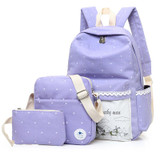 Canvas windmill Printing Backpack Set School Bags For Teenage Girls High Quality Women Lace Rucksack Travel bag Fashion Mochila