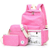 Canvas windmill Printing Backpack Set School Bags For Teenage Girls High Quality Women Lace Rucksack Travel bag Fashion Mochila
